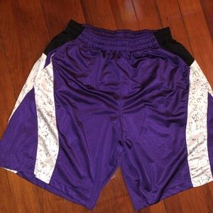 Purple Jordan basketball shorts